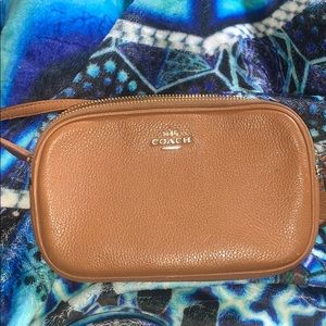 Brown coach side purse